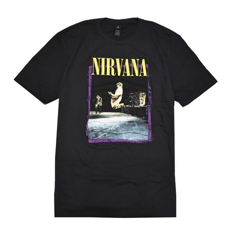 NIRVANA ニルヴァーナ Tシャツ バンドTシャツ ブラック STAGE JUMP S/S TEE