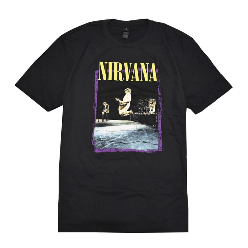 NIRVANA ニルヴァーナ Tシャツ バンドTシャツ ブラック STAGE JUMP S/S