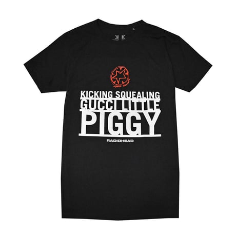 RADIOHEAD レディオヘッド Tシャツ バンドTシャツ ブラック GUCCI PIGGY S/S TEE