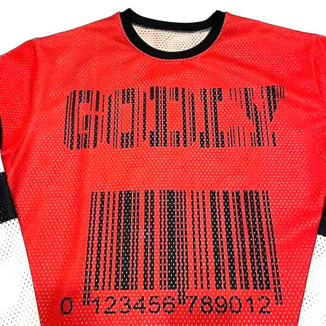 GODLY NEW YORK ゴッドリーニューヨーク ホッケージャージ メッシュTシャツ レッド H001