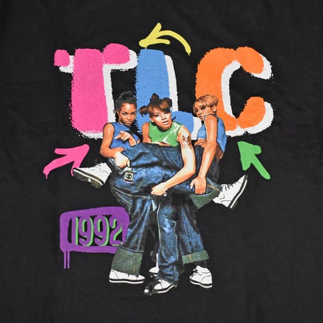 TLC ティーエルシー Tシャツ ラップTシャツ ブラック Kicking Group S/S TEE