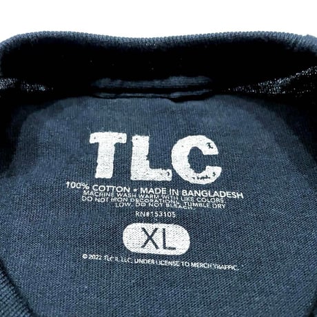 TLC ティーエルシー ロンTEE 長袖Tシャツ ラップTシャツ ブラック CrazySexyCool Photo European Tour 2022 L/S TEE
