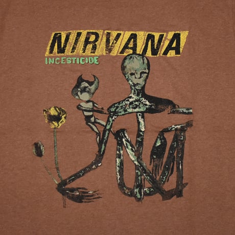 NIRVANA ニルヴァーナ Tシャツ バンドTシャツ ブラウン INCESTICIDE S/S TEE