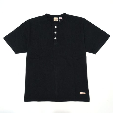 GOODWEAR グッドウェア USAコットン BIG ヘンリーネック Tシャツ ブラック BIG HENRY NECK TEE 2W7-15201