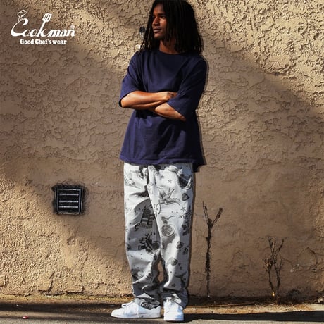 COOKMAN クックマン シェフパンツ イージーパンツ グレー Chef Pants Old Tattoo Gray