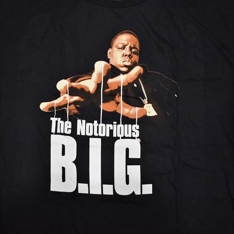 NOTORIOUS B.I.G. BIGGIE ノトーリアスビーアイジー ビギー Tシャツ ラップTシャツ ブラック Reachstrings S/S TEE