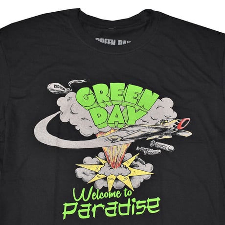 GREEN DAY グリーンデイ Tシャツ バンドTシャツ ブラック WELCOME TO PARADISE S/S TEE