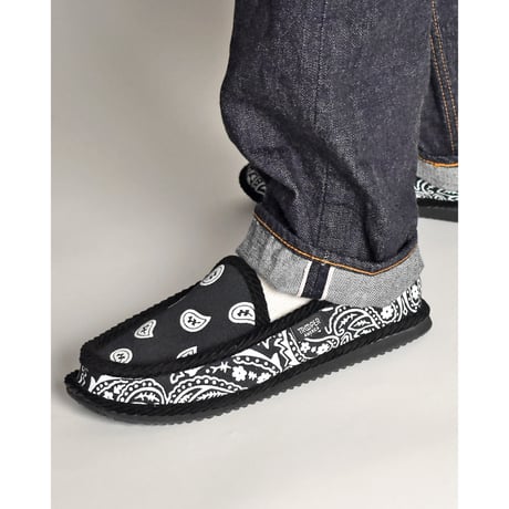 TROOPER AMERICA トゥルーパーアメリカ スリッポン ペイズリー ブラック/ホワイト SLIP ON KS-002