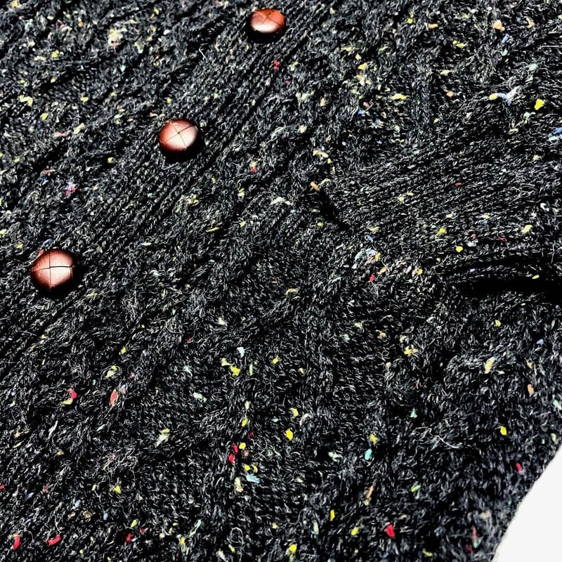 DULYN KNITWEAR デュリンニットウェア ネップ ボタン カーディガン 