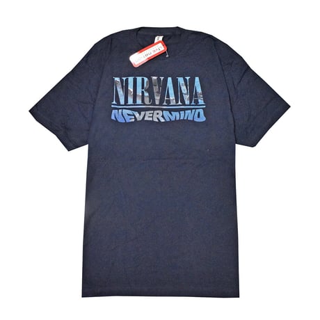 NIRVANA ニルヴァーナ Tシャツ バンドTシャツ ネイビー NEVERMIND ALBUM PLAY LIST S/S TEE