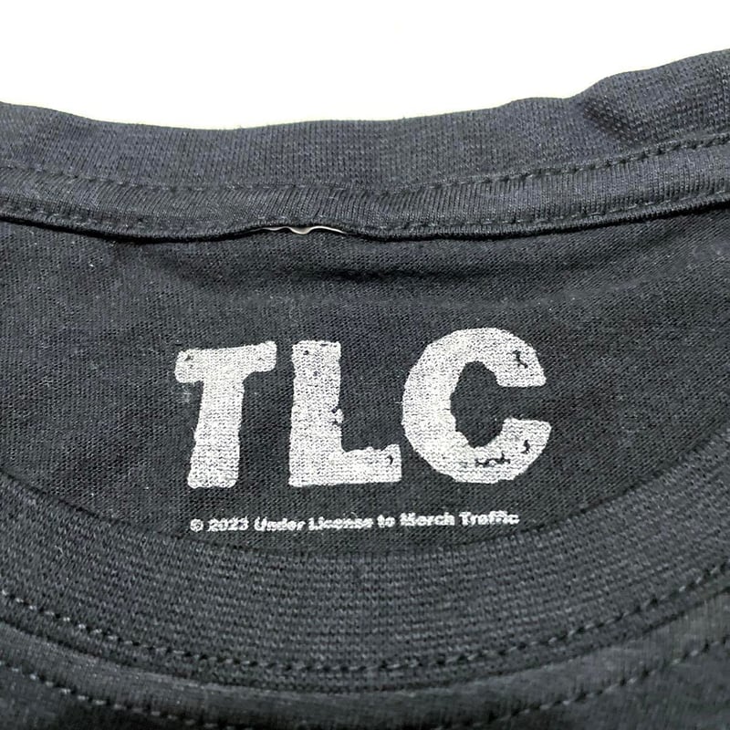 1119】TLCティーエルシーバンドTシャツ半袖黒ブラックMビック
