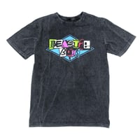BEASTIE BOYS ビースティボーイズ Tシャツ ラップTシャツ チャコールグレー  MULTICOLOUR LOGO S/S TEE STONE WASH