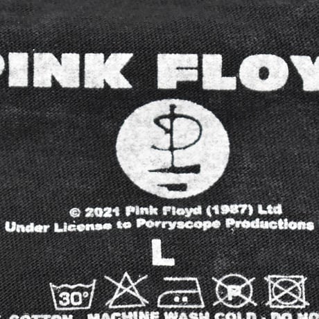 PINK FLOYD ピンクフロイド ロンTEE バンドTシャツ ブラック DARK SIDE OF THE MOON COURIER (DIP-DYE)