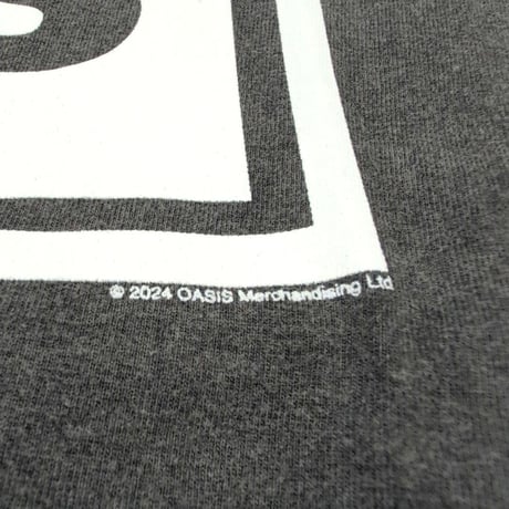 OASIS オアシス Tシャツ バンドTシャツ チャコールグレー DECCA LOGO S/S TEE STONE WASH