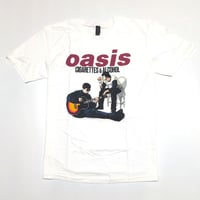 OASIS オアシス Tシャツ バンドTシャツ ホワイト Cigarettes & Alcohol Illustration S/S TEE