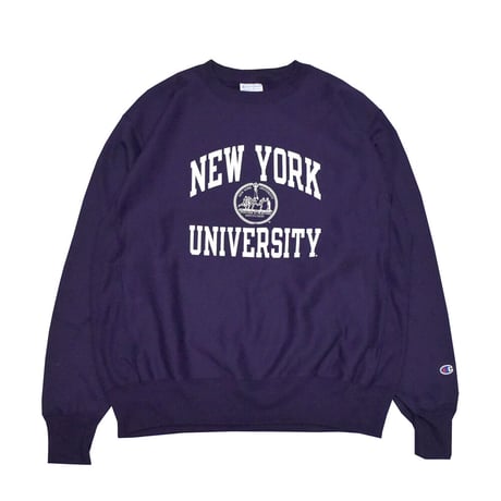 CHAMPION チャンピオン NYU リバースウィーブ クルーネックスウェット パープル NYU REVERSE WEAVE CREW SWEATSHIRT PURPLE