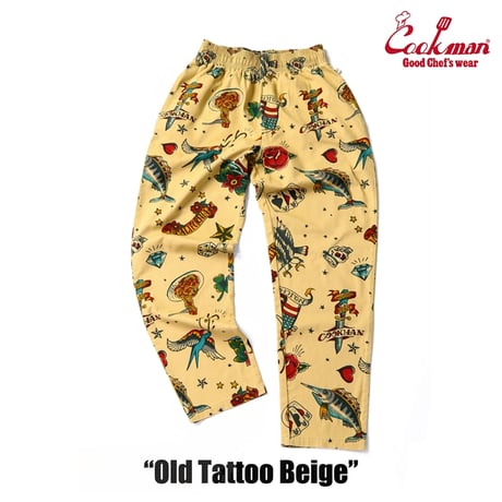 COOKMAN クックマン シェフパンツ イージーパンツ ベージュ Chef Pants Old Tattoo Beige