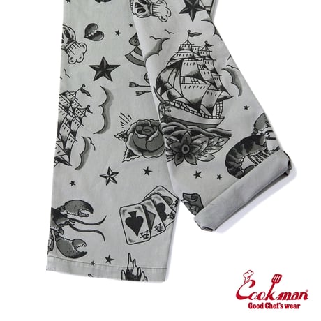 COOKMAN クックマン シェフパンツ イージーパンツ グレー Chef Pants Old Tattoo Gray