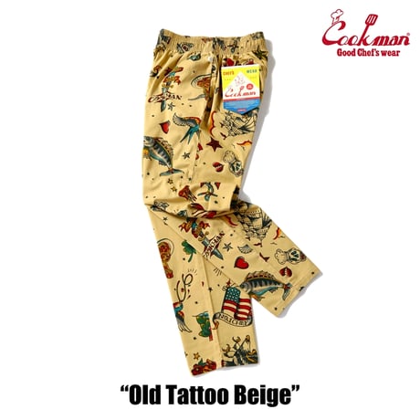 COOKMAN クックマン シェフパンツ イージーパンツ ベージュ Chef Pants Old Tattoo Beige