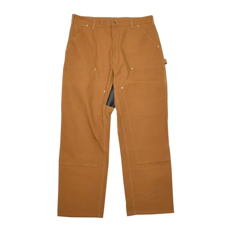 リメイク 00s 未使用品 デッドストック CARHARTT カーハート ダックパンツ ブラウン DOUBLE FRONT WORK DUNGAREE B01