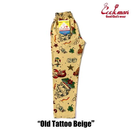 COOKMAN クックマン シェフパンツ イージーパンツ ベージュ Chef Pants Old Tattoo Beige