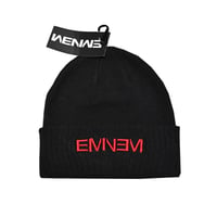 EMINEM エミネム ニットビーニー ニットキャップ ブラック LOGO BEANIE