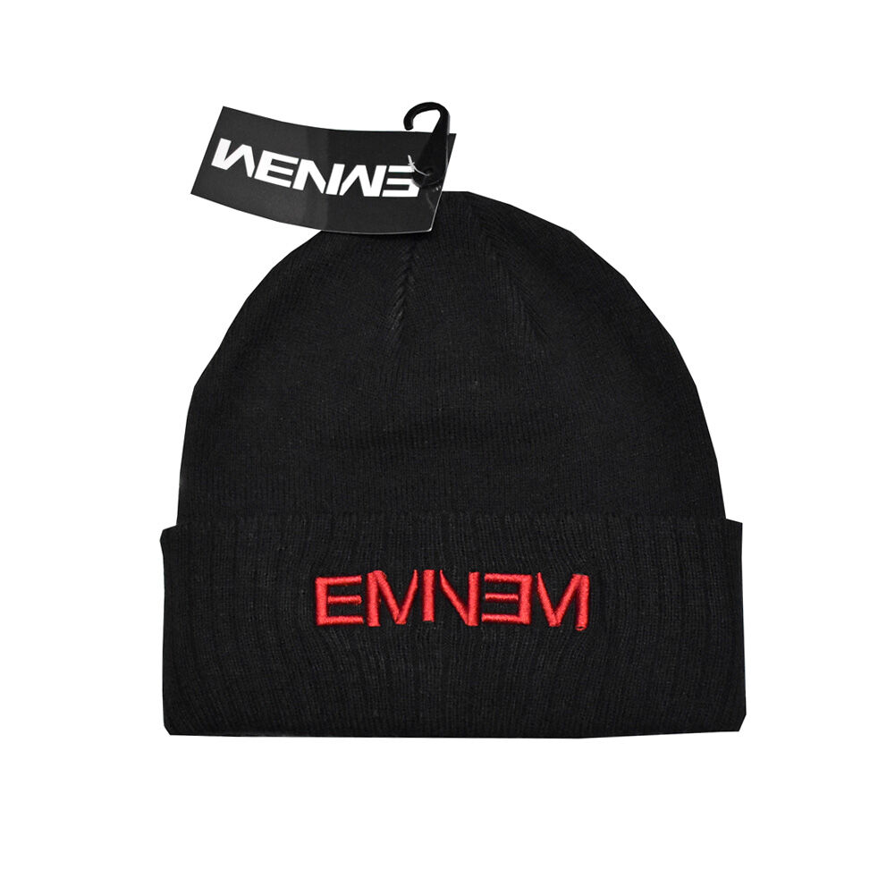 EMINEM エミネム ニットビーニー ニットキャップ ブラック LOGO