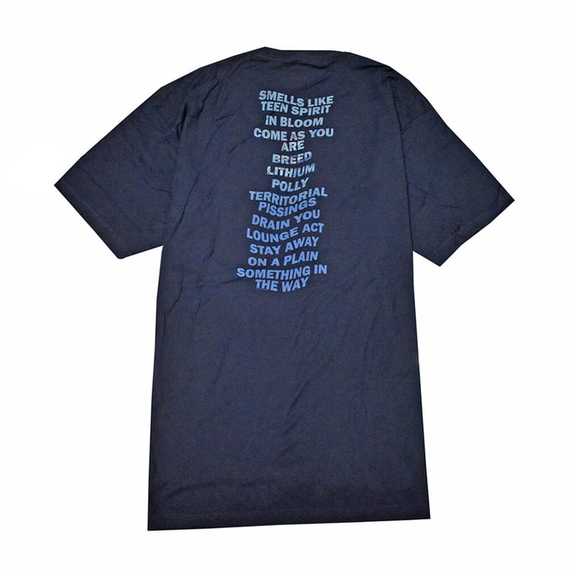 NIRVANA ニルヴァーナ Tシャツ バンドTシャツ ネイビー NEVERMIND ALBU