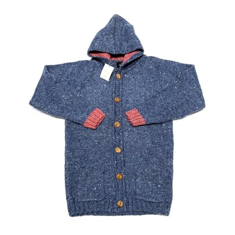 BRUNS WICK ブランズウィック ニットカーディガン パーカー セーター ブルーグレー hooded cardigan