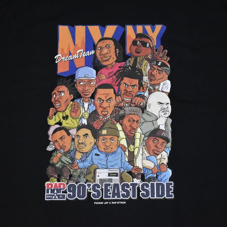 RAP ATTACK ラップアタック Tシャツ ブラック NY NY TEE RAAW23-ST011
