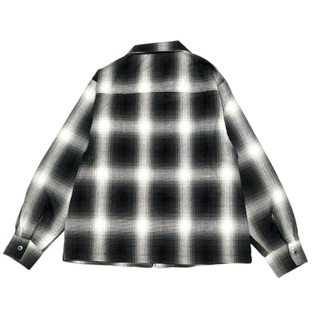 CAL TOP キャルトップ オンブレチェック シャツジャケット ブラック/アイボリー OMBRE CHECK SHIRT JACKET BLACK/IVORY CA-007