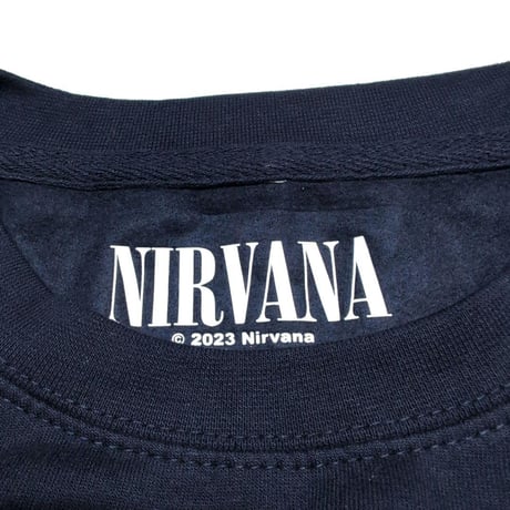 NIRVANA ニルヴァーナ スウェット バンドスウェット ネイビーブルー YELLOW SMILEY SWEATSHIRT