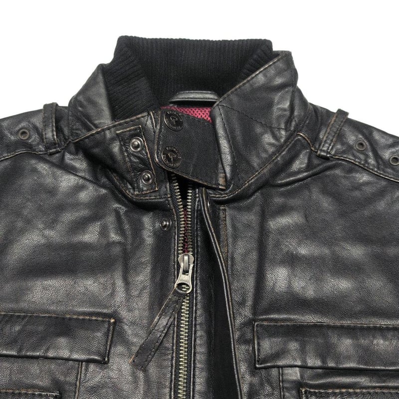 RED SKINS レッドスキン レザージャケット ブラック leeward RED SKINS レッドスキン レザージャケット ブラック leeward