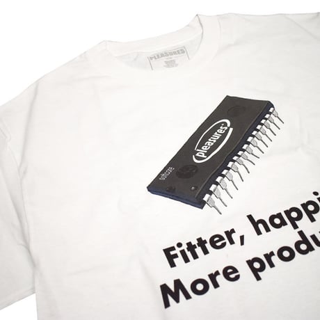 PLEASURES　プレジャーズ　Tシャツ　ホワイト　HAPPIER　p20su047