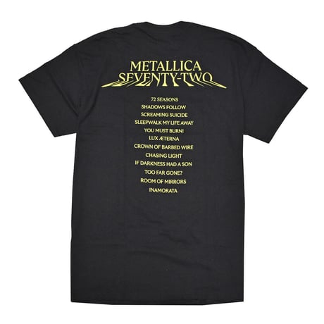 METALLICA メタリカ Tシャツ バンドTシャツ ブラック 72 SEASONS SQUARED COVER S/S TEE