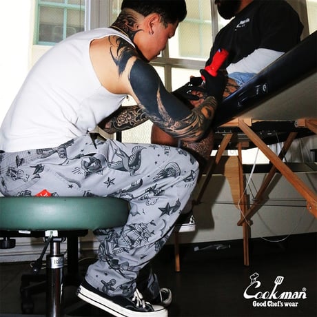 COOKMAN クックマン シェフパンツ イージーパンツ グレー Chef Pants Old Tattoo Gray
