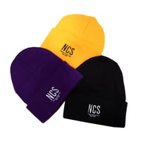 NOT COMMON SENSE NCS ノットコモンセンス　ニットビーニー　ニットキャップ　イエロー/パープル/ブラック　ICON BEANIE　18253036