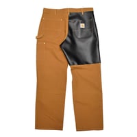 リメイク 00s 未使用品 デッドストック CARHARTT カーハート ダックパンツ ブラウン DOUBLE FRONT WORK DUNGAREE B01