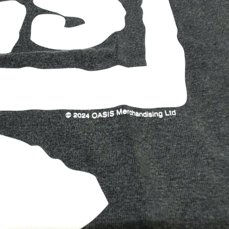 OASIS オアシス Tシャツ バンドTシャツ チャコールグレー LOGO SPLAT S/S TEE STONE WASH