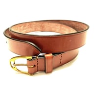 ALBION LEATHER アルビオンレザー レザー ベルト レッドブラウン NEW MARKET stirrup 5/4