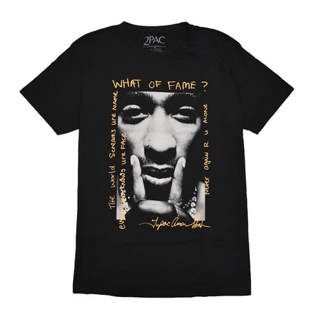 2PAC TUPAC トゥパック Tシャツ ラップTシャツ ブラック  WHAT OF FAME? S/S TEE