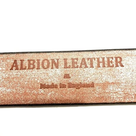 ALBION LEATHER アルビオンレザー レザー ベルト レッドブラウン NEW MARKET stirrup 5/4