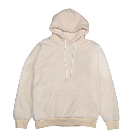 ボアフリース パーカー フーディー ホワイト BOA FLEECE PARKA ves-0080