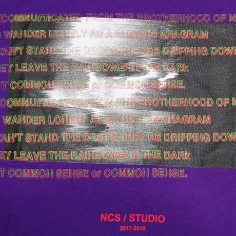 NOT COMMON SENSE ノットコモンセンス　Tシャツ　パープル　IN THE DARK　ncs-18213003