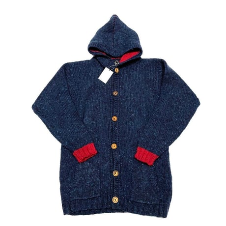 BRUNS WICK ブランズウィック ニットカーディガン パーカー セーター ネイビー hooded cardigan