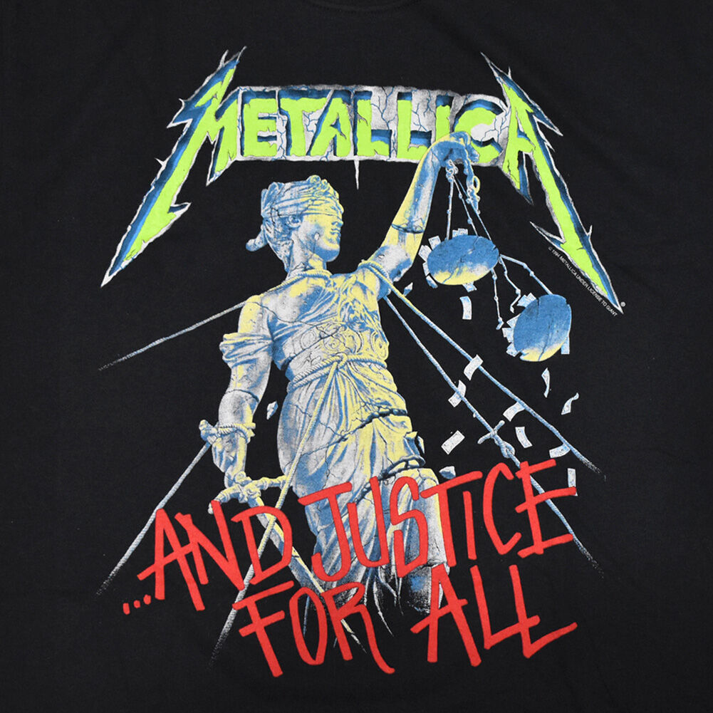 LLICA And Justice For AIl メタリカ バンドT METALLICA メタリカ Tシャツ バンドTシャツ ブラック And Justice