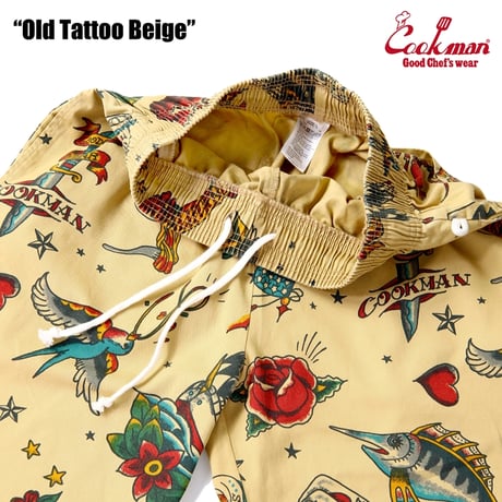 COOKMAN クックマン シェフパンツ イージーパンツ ベージュ Chef Pants Old Tattoo Beige
