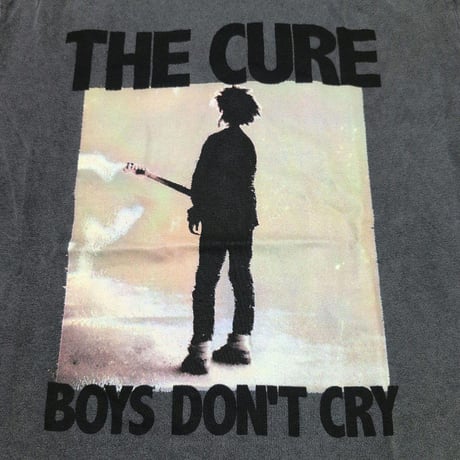 THE CURE ザ・キュアー Tシャツ バンドTシャツ チャコールグレー BOYS DON'T CRY BOX S/S TEE STONE WASH