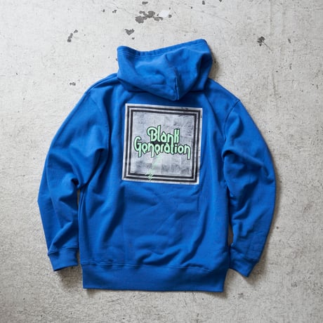 ANASOLULE アナソルール フーディー ロイヤルブルー BlankGeneration Logo-Hoodie asl-p12