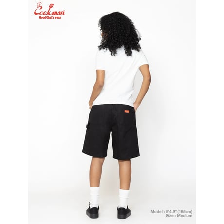 COOKMAN クックマン カーペンターパンツ ショーツ ブラック Carpenter's Pants Short Heavy twill Black 231-61923